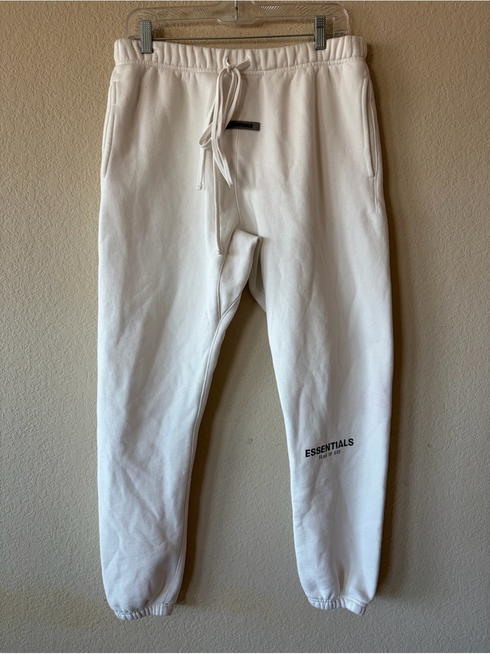 Fear of God Essentials Sweatpants White Drawstring Waist Joggers M